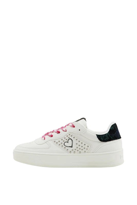 Desigual Women's New Fancy Studs, White, 7.5 UK