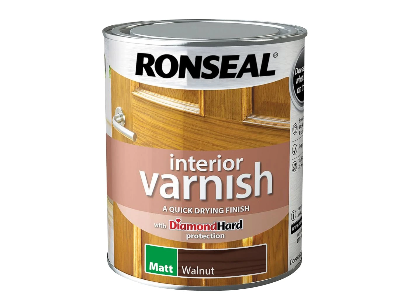RONSEAL Interior Varnish Walnut MATT 750ML