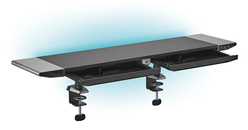 myWall HT44L Monitor Stand with RGB Lighting and USB Ports