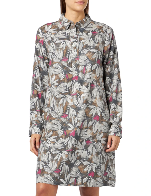 camel active Women's 391360/2s81 Dress, AOP Magnolia, M