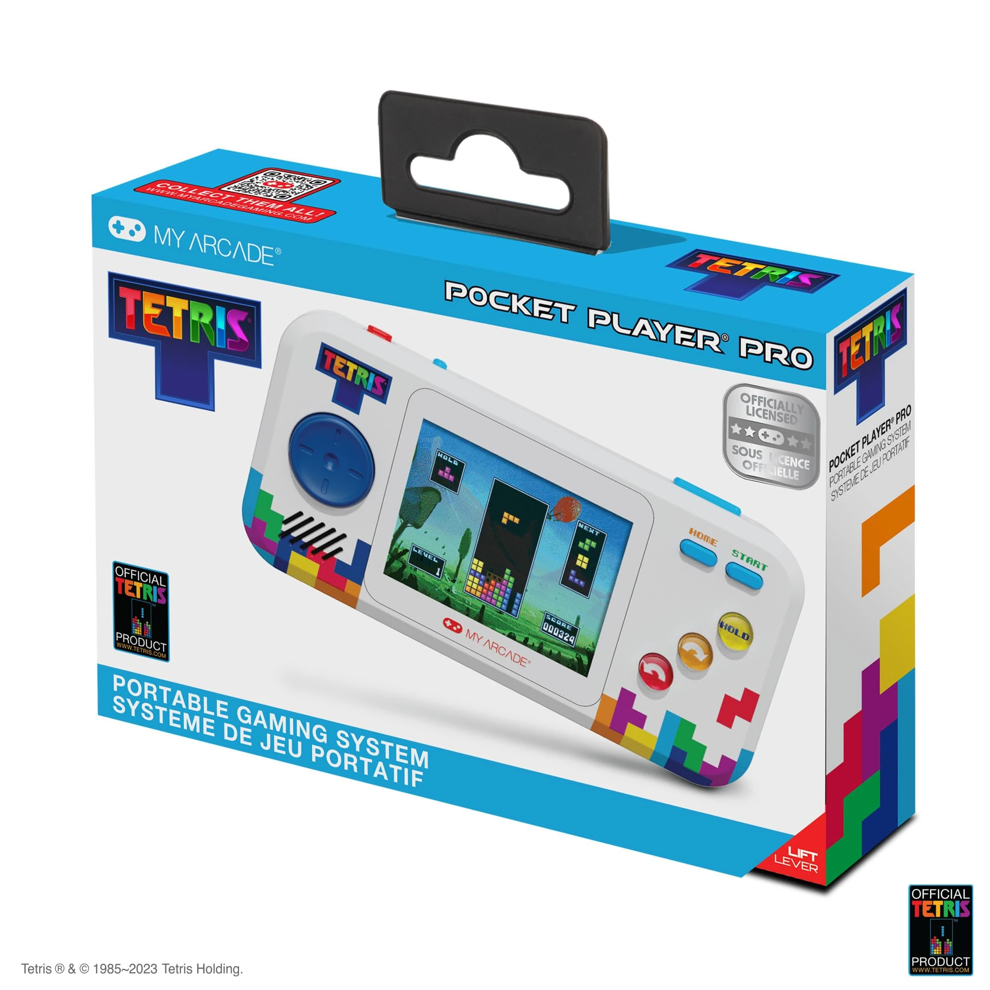 My Arcade Tetris Mini Arcade Games Console - Pocket Player Pro Table Top Arcade Machine, Portable Handheld Game, Retro Gaming Console, Mini Retro Games Machines for Kids & Adults