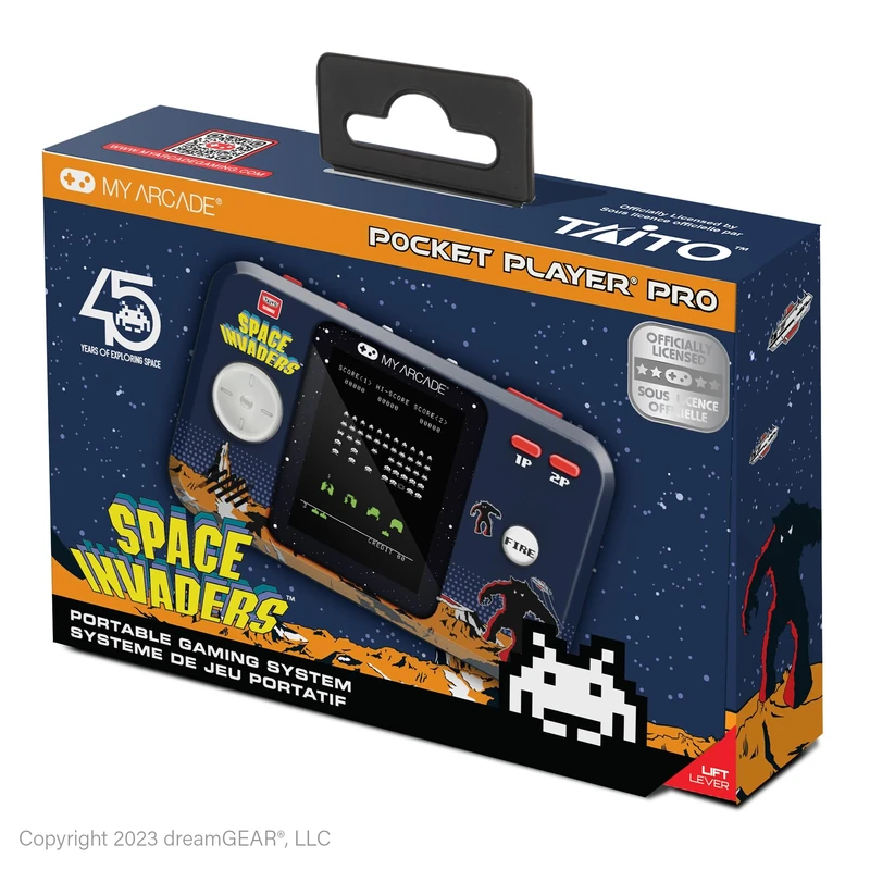 My Arcade Space Invaders Pocket Player Pro Handheld Portable Gaming System