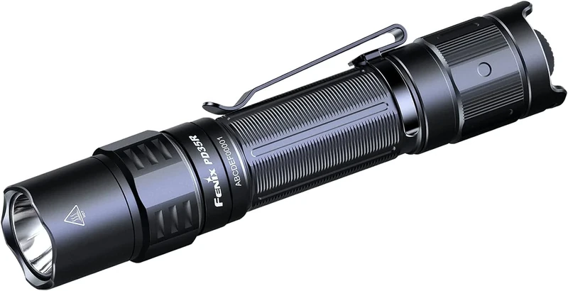 fenix PD35R Rechargeable Compact Long Range LED Torch | 1700 Lumens | 350m | 100 Hrs Max | USB-C | Tactical Tail Switch | Instant Strobe | IP68, Black