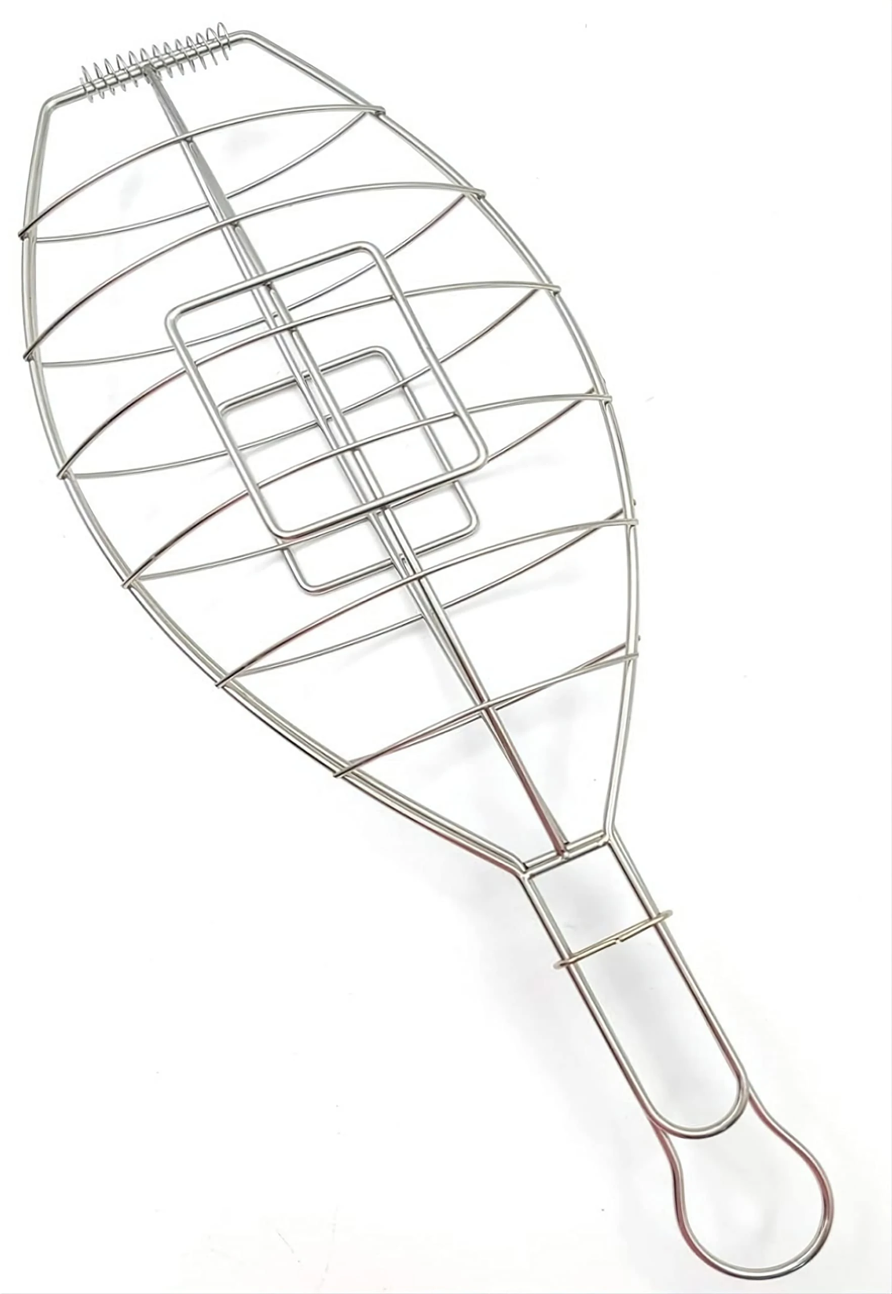 Xarra - Besuguera Large Fish Grill Basket - Open Fire Cooking Basque Style - Heavy Stainless Steel - Asador Restaurant Grilling Accessory.