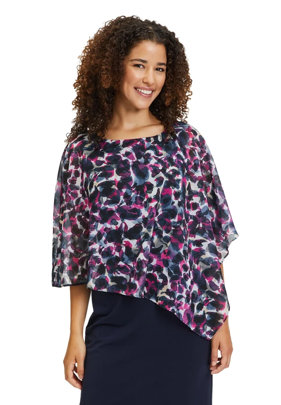 Vera Mont Women's Cocktail Dress with Pattern, Pink/Blue, 22