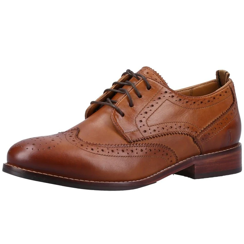 Hush Puppies Women's Natalia Brogues, Tan, 3