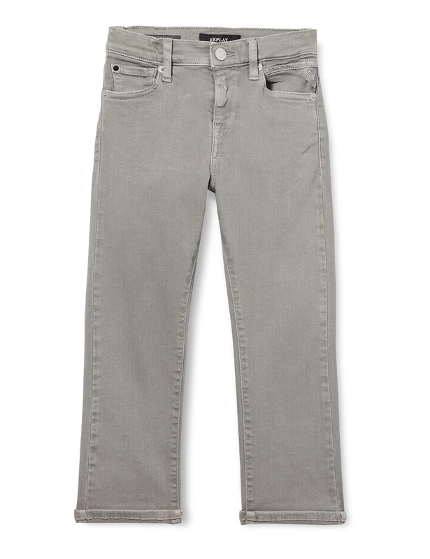 REPLAY Boy's SB9008 Hyperflex Colour Xlite Jeans, 825 WARM GREY, 8 Jahre