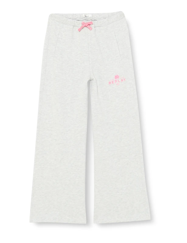 REPLAY Girl's SG9389 Carbon Fleece Casual Pants, M06 Grey Melange, 16 Jahre