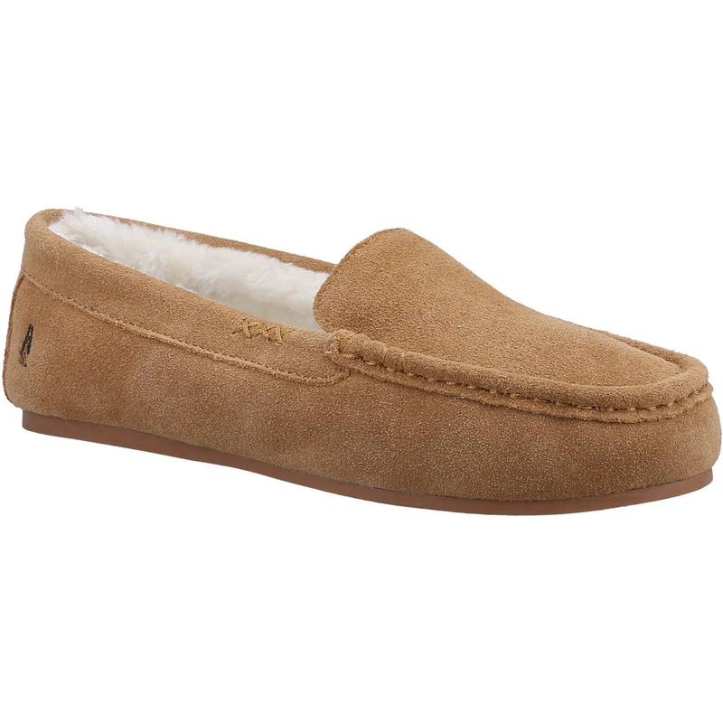 Hush Puppies Women's Annie Mocassin Slippers, Tan, 7