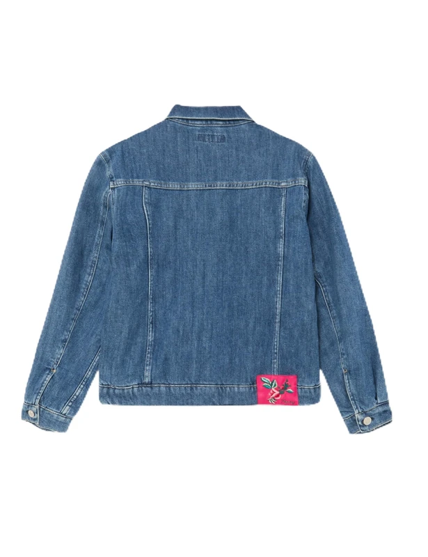 REPLAY Girl's SG8289 Denim Jacket, 009 Medium Blue, 8 Jahre