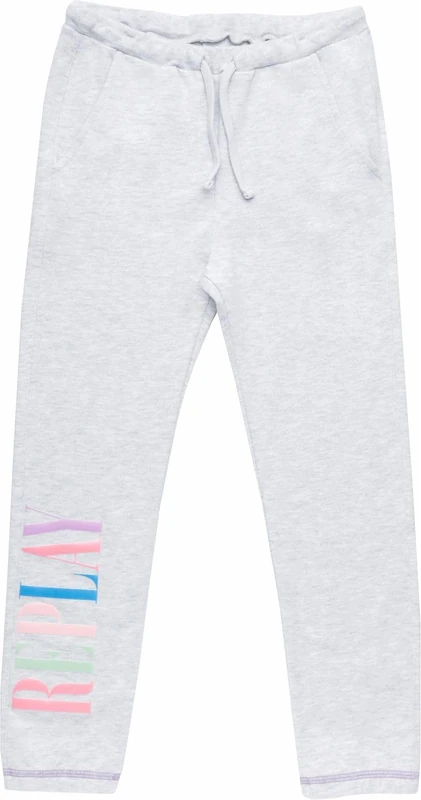 REPLAY Girl's SG9357 Carbon Fleece Casual Pants, M06 Grey Melange, 16 Jahre