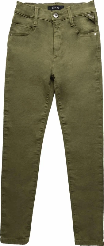 REPLAY Girl's SG9380 Bull Hyperflex Stretch Jeans, 962 LICHEN GREEN, 6 Jahre