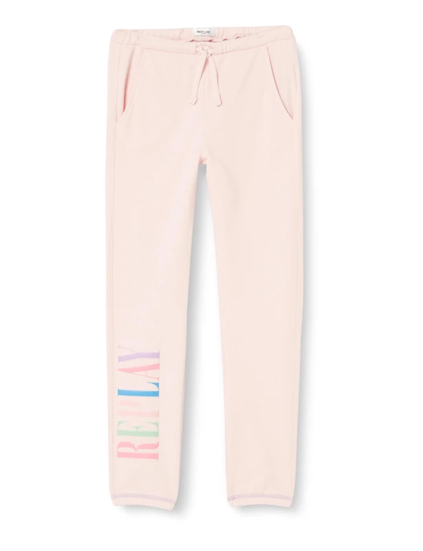 REPLAY Girl's SG9357 Carbon Fleece Casual Pants, 718 LIGHT PINK, 4 Jahre