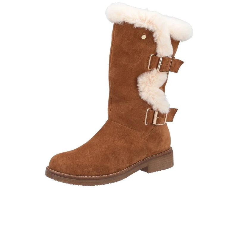 Hush Puppies Women's Megan Wide Boots, Tan, 4