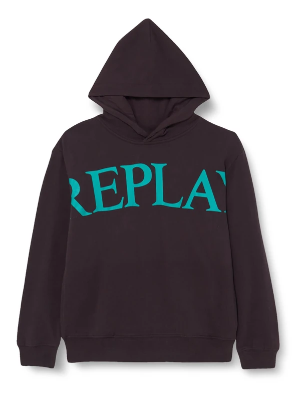 REPLAY boys' cotton hoodie, Dark Purple 571 (violet), 4 years