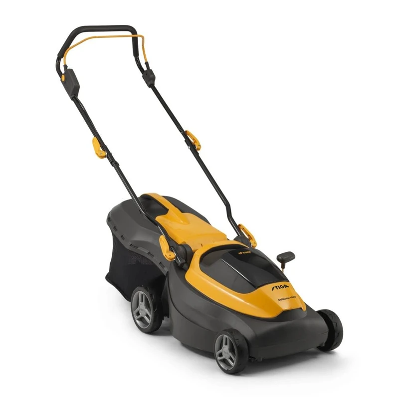 STIGA Battery Lawn Mower Collector 140e Kit, 40L Basket, with 2x 20V (4Ah) Batteries and Charger, Max. 350m²