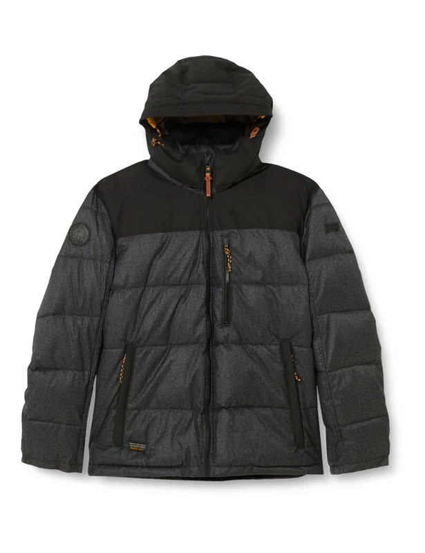 camel active Men's 430190/2O28 Jacket, Charcoal,