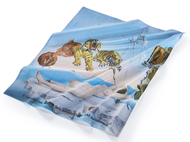 Musearta BT-SD-DF-V424321 Unisex Beach Towel with Dream Caused by The Flight of a Bee by Artist Salvador Dalí Cotton 120 x 150 cm