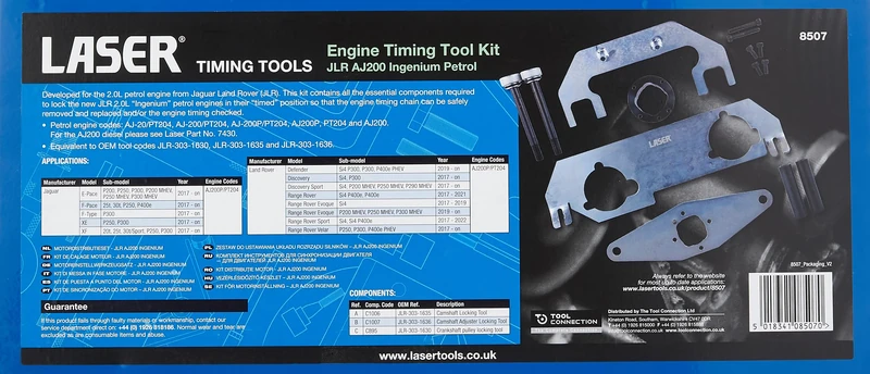 Laser 8507 Engine Timing Kit - for JLR AJ200 Ingenium Petrol
