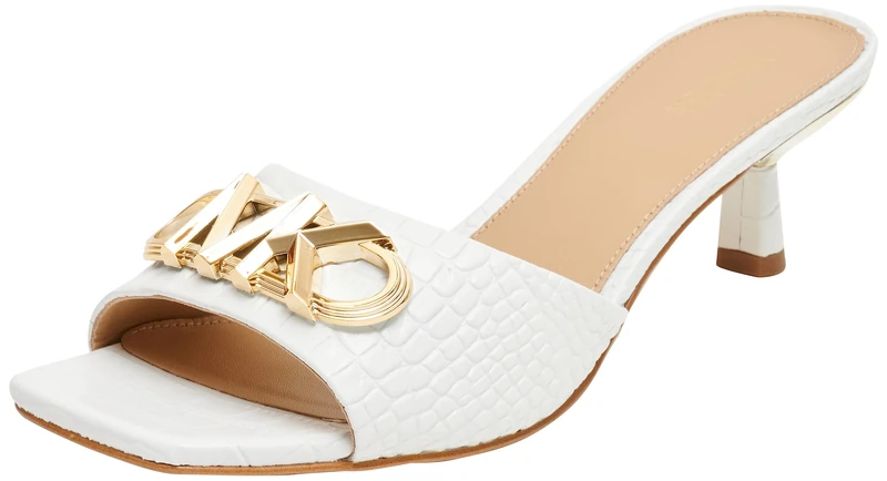 Michael Kors 40S3AMMA1E-085 AMAL KITTEN SANDAL Female Optic White UK 7.5