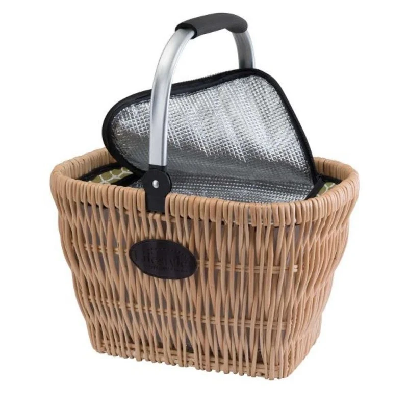 Red Hamper LFS1005 Swing Handle Wicker Cooler Basket - Image 1