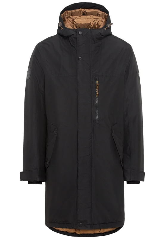 camel active Men's Langer teXXactive Mantel Jacket, Schwarz, 50