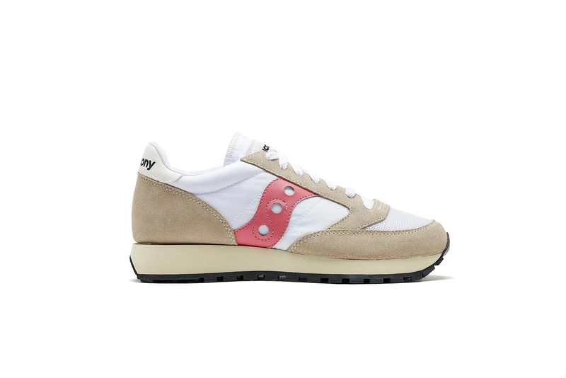 Saucony Women's Jazz Original Vintage Sneaker, White Pink, 8 UK