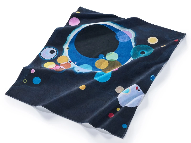 Musearta BT-VK-SC-V424416 Unisex Beach Towel with Several Circles by Artist Vasily Kandinsky Cotton 120 x 150 cm - Image 1