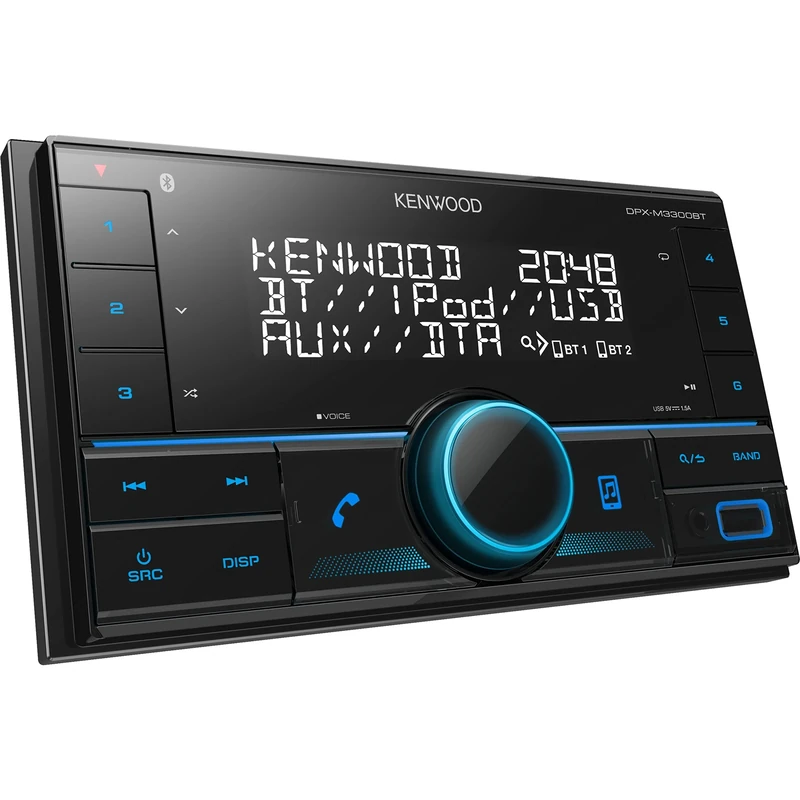 Kenwood DPX-M3300BT Mechless 2-Din Digital Media Receiver with Built-in Bluetooth