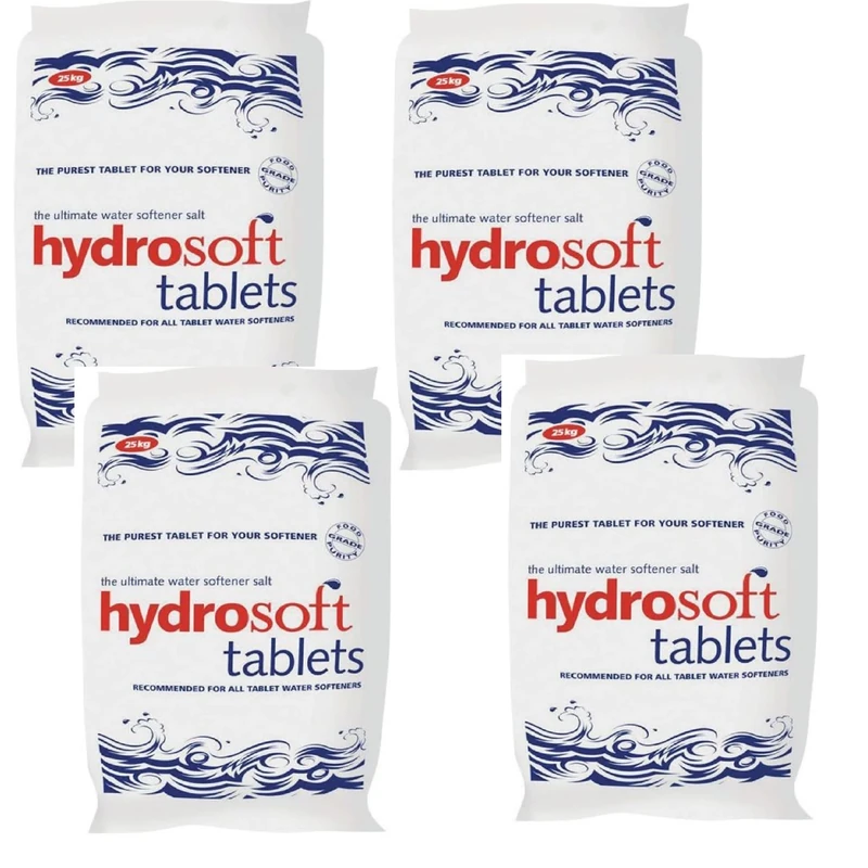4 X Hydrosoft Salt 25kg Tablets, Total 100 Kg