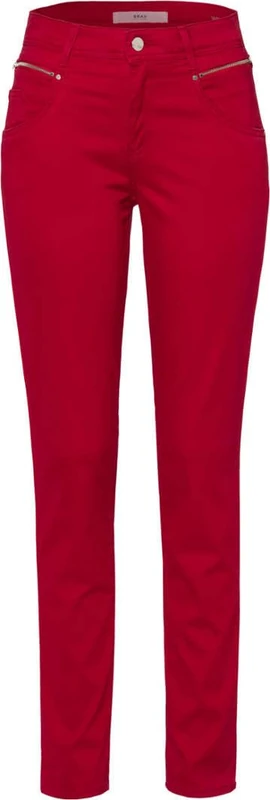 BRAX Women's Style Shakira Winter Dream Trousers, Salsa, 40W x 30L