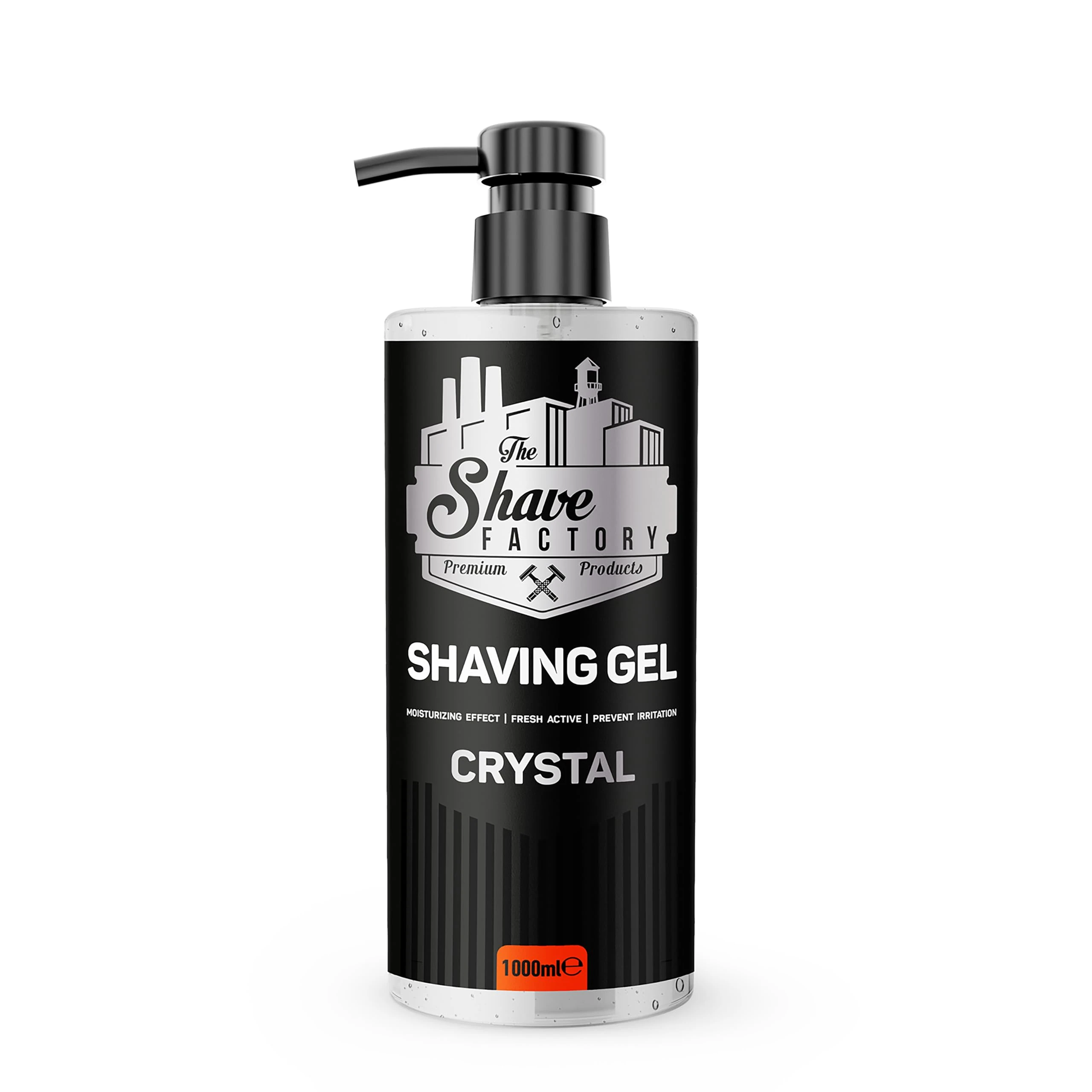 The Shave Factory - Shaving Gel | Non-Irritating | Precise shave on face and body | Shaving gel for men | Moisturizes the skin (Crystal (1000ml - 33.81 Fl. Oz))