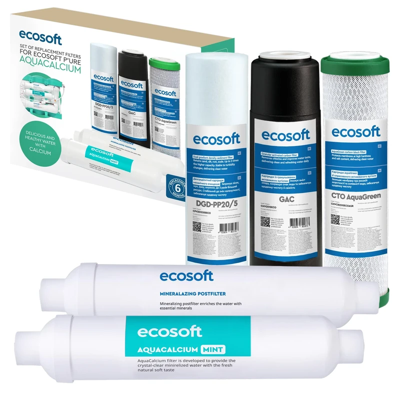 ecosoft CHV5PUREMAC Filter Membrane Pack for Reverse Osmosis, Plastic