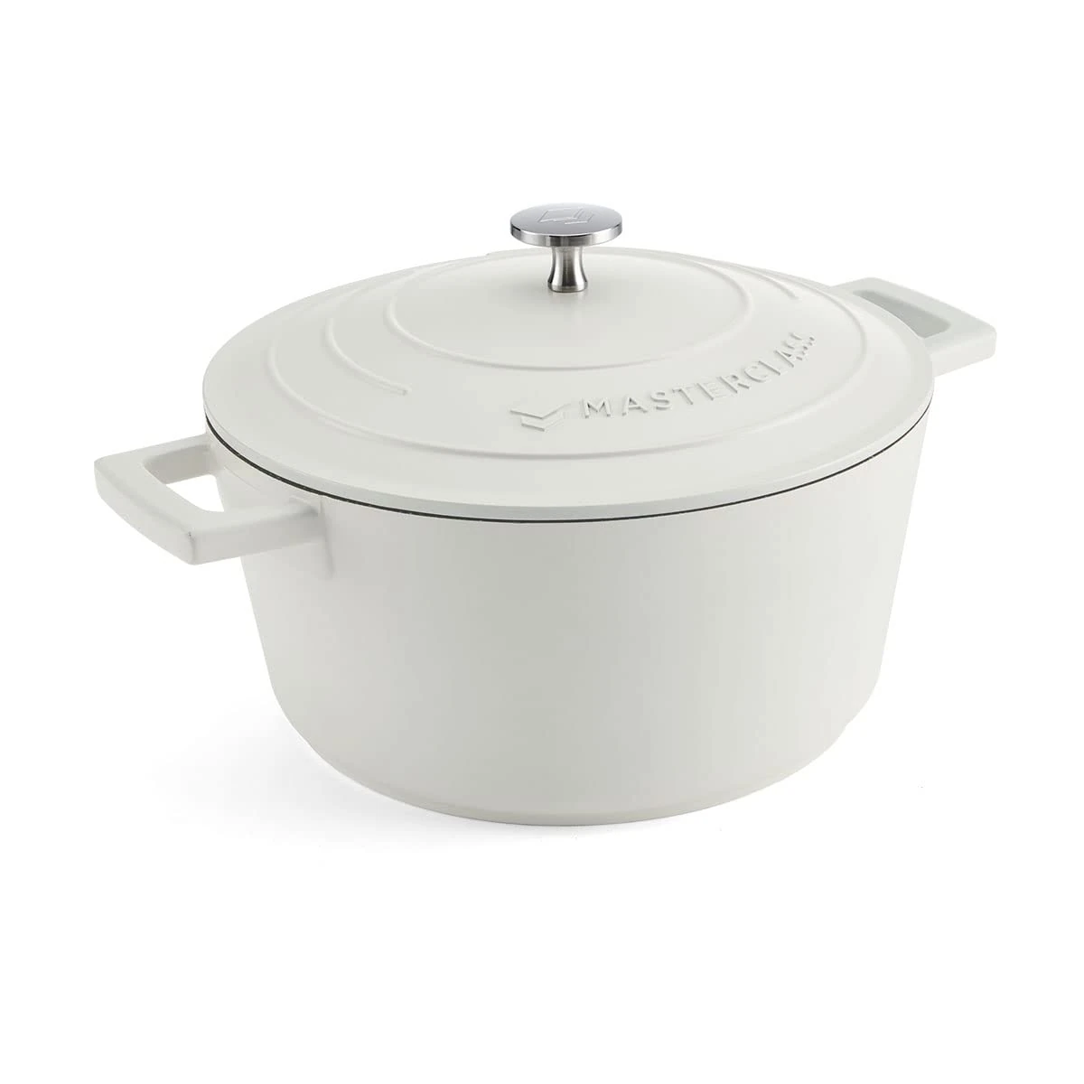 MasterClass Cast Aluminium Cream Casserole Dish, 24cm, 4 Litre, Gift Boxed