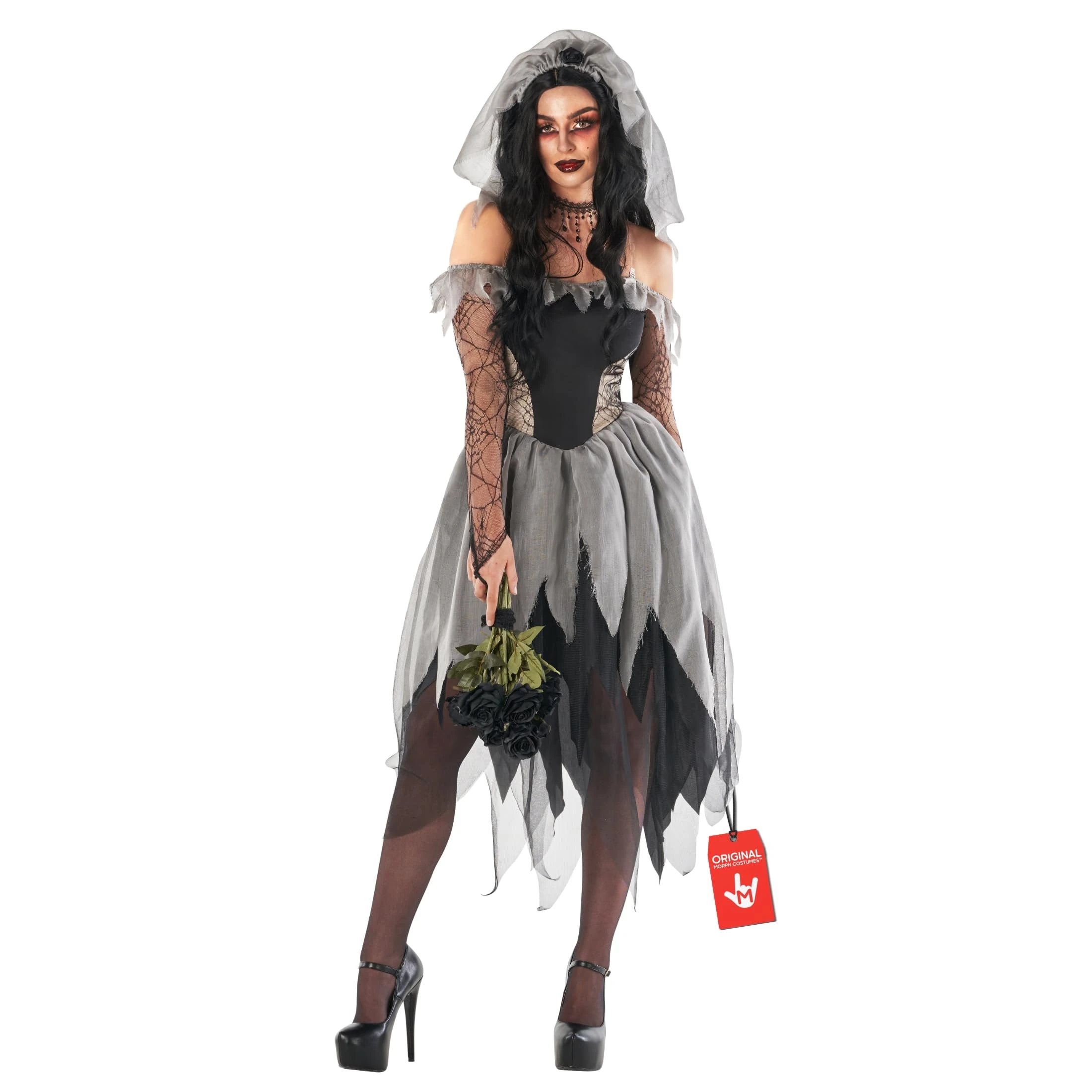Morph Corpse Bride Costume for Women, Zombie Bride Costume Women, Womens Halloween Costumes, Fancy Dress For Adults, Medium