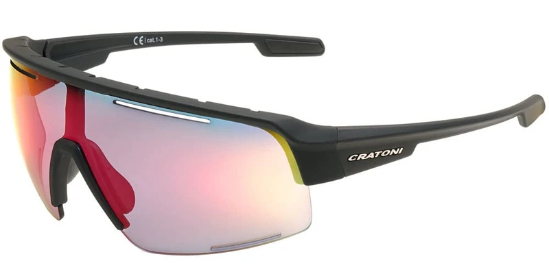 Cratoni C-Matic NXT Photochromic Cycling Glasses Sports Glasses Sunglasses (Black/Red)