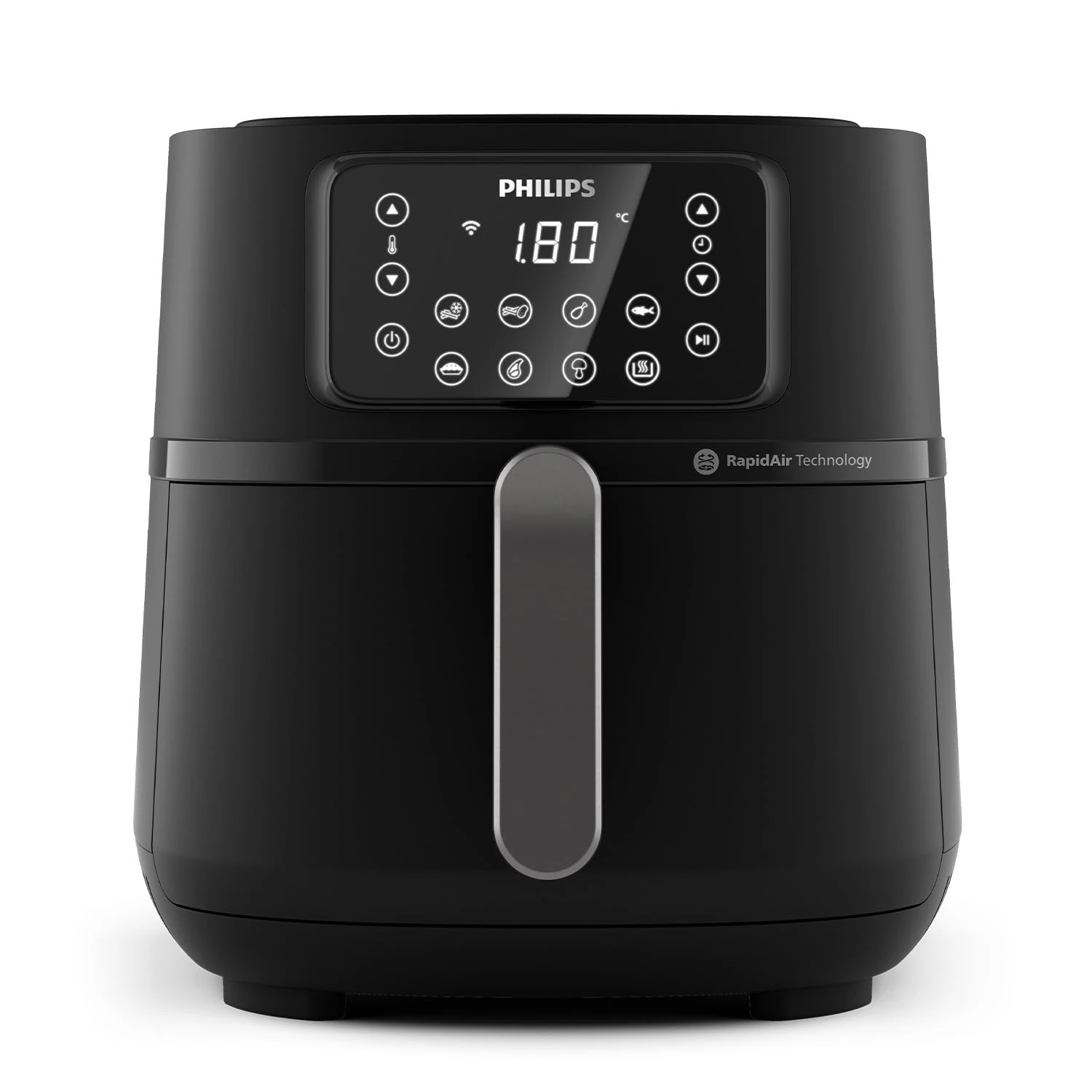 Philips Airfryer 5000 Series XXL, 7.2L (1.4Kg) - 6 portions, 16-in-1 Airfryer, Wifi connected, 90% Less fat with Rapid Air Technology, HomeID app (HD9285/91), Black