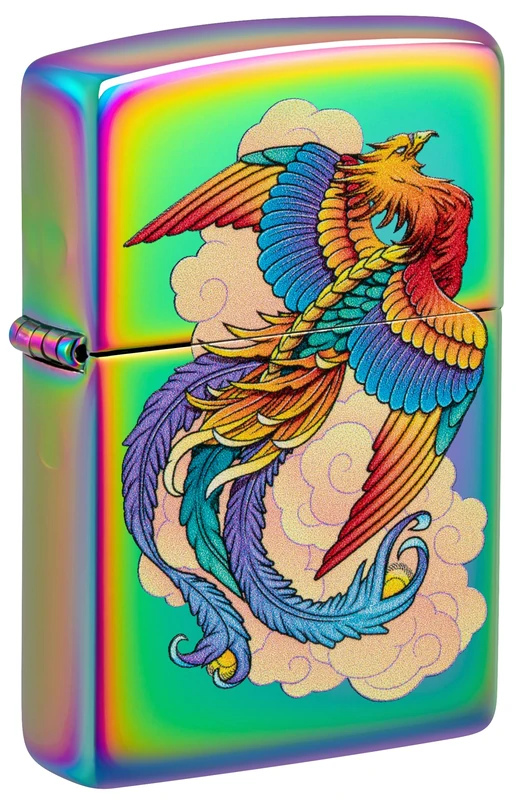 Zippo Windproof Lighter, Phoenix Design – Multicoloured, Colour Image – Refillable, Reusable, Windproof Design – Comes in Gift Box – Made in USA