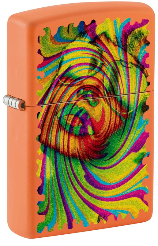 Zippo Windproof Lighter, Sunglasses Woman Design – Matt Orange, Colour Image – Refillable, Reusable, Windproof Design – Comes in Gift Box – Made in USA