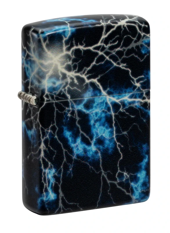 Zippo Windproof Lighter, Lightning Design – 540° Glow-in-the-Dark – Refillable, Reusable, Windproof Design – Comes in Gift Box – Made in USA