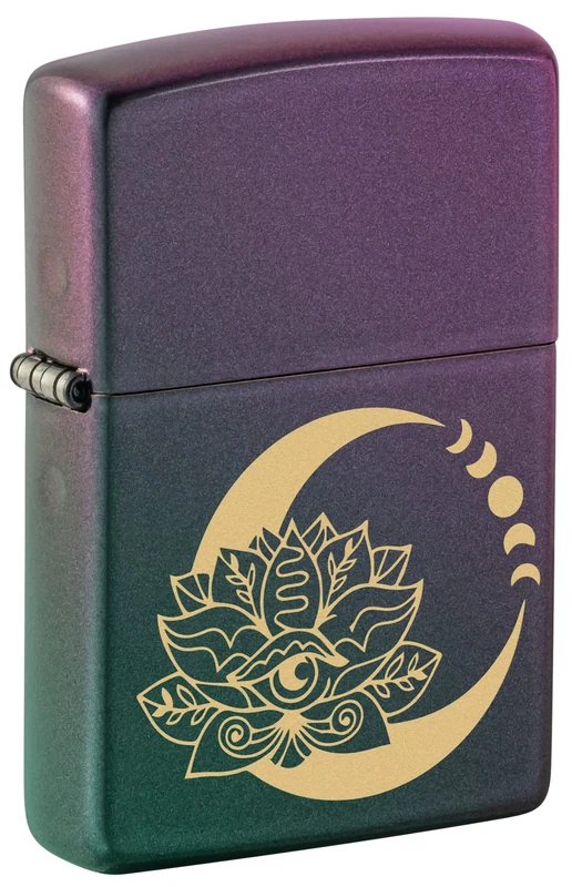 Zippo Lotus Moon Design Iridescent Pocket Lighter