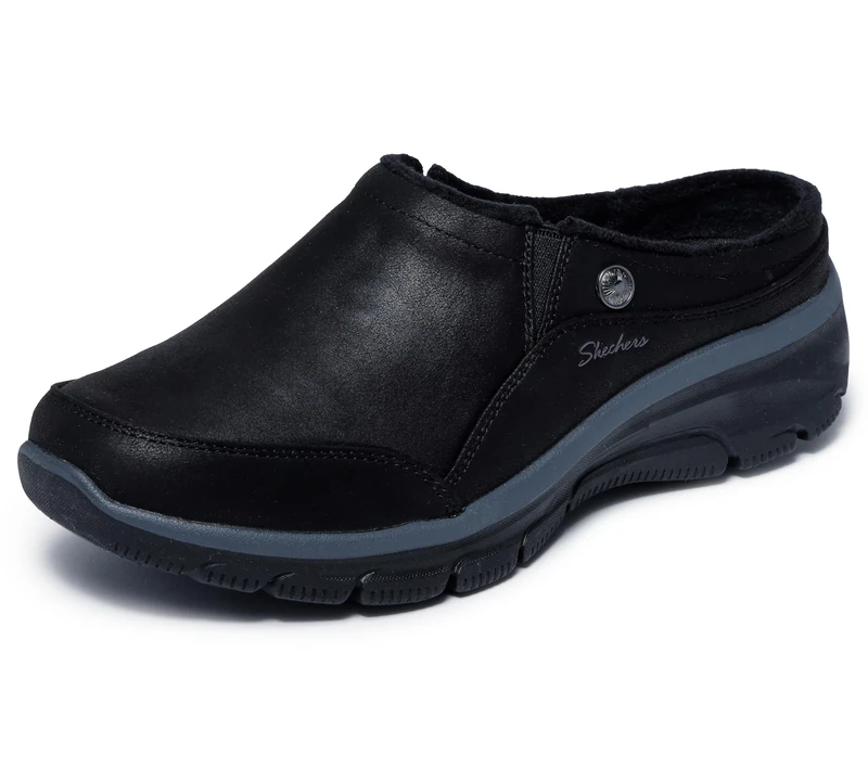 Skechers Women's Easy Going-Latte 2 Mule, Black, 7