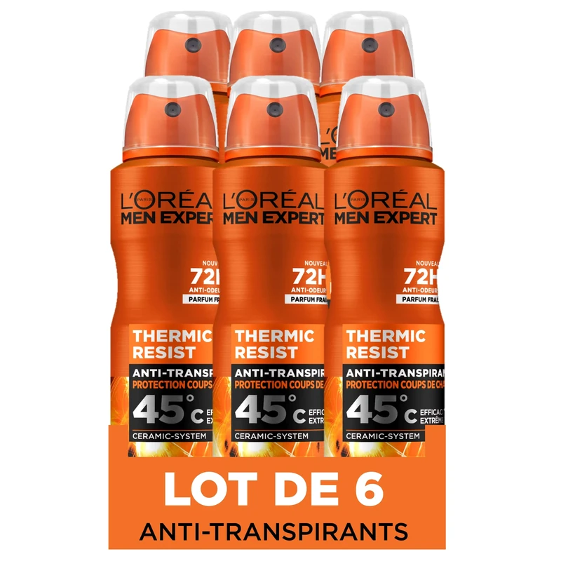L'Oreal Paris Men Expert Deodorant Spray 150ml - Pack of 6