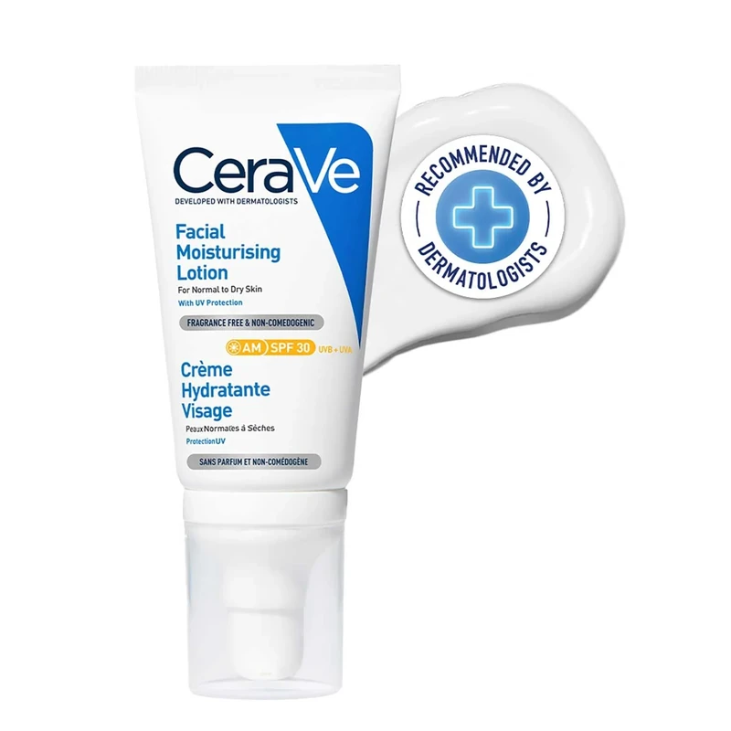 CeraVe AM Facial Moisturising Lotion SPF30 with Ceramides for Normal to Dry Skin 52ml