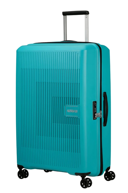 American Tourister Aerostep - Spinner L, Expandable Case, 77 cm, 101.5/109 L, Turquoise (Turquoise Tonic)