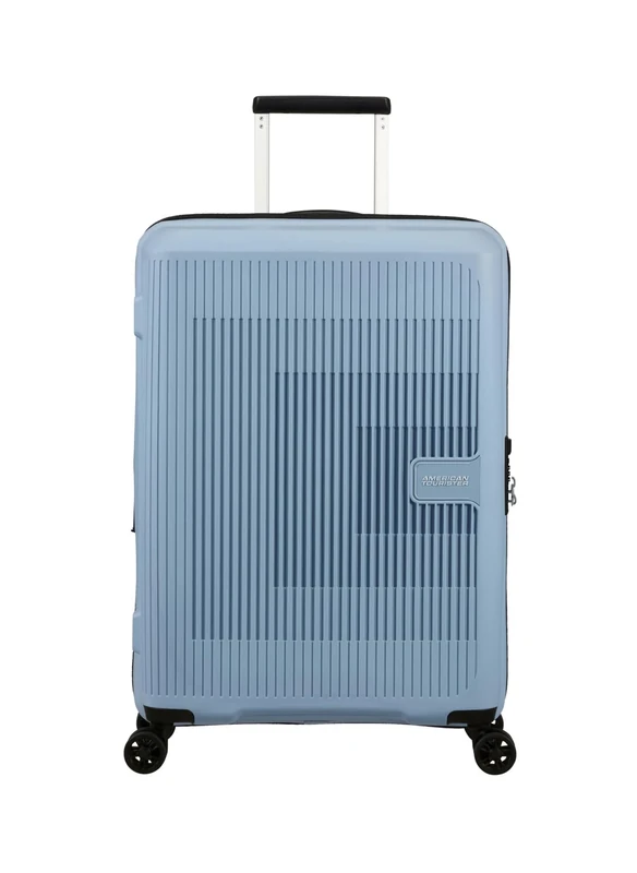 American Tourister Aerostep - Spinner M, Expandable Case, 67 cm, 66.5/72.5 L, Gray (Soho Grey)
