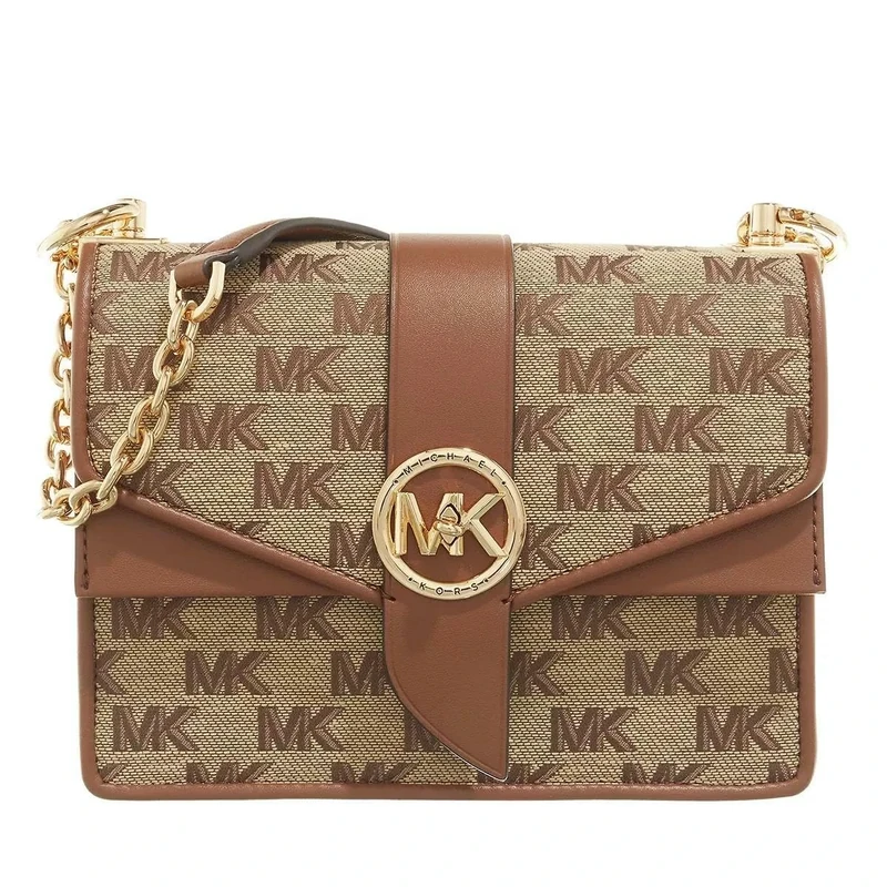 Michael Kors 32S3GGRC5J-015 GREENWICH SM CONV XBODY Women Beige/Ebony Size One Size