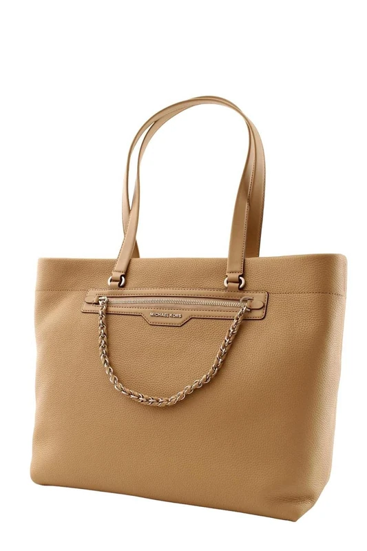 Michael Kors 30R3S04T3L-222 ELLIOT LG TZ TOTE Women Camel Size One Size