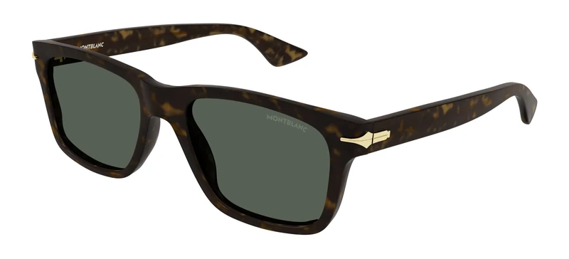MONTBLANC MB0263S Havana/Green 54/18/145 men Sunglasses