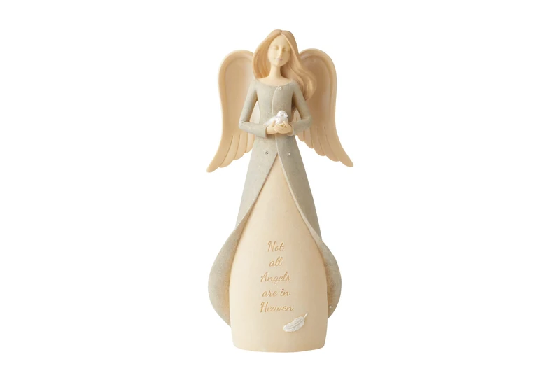 Enesco Foundations Angel in Your Life Holding Dove Figurine, 9 Inch, Multicolor - Image 1